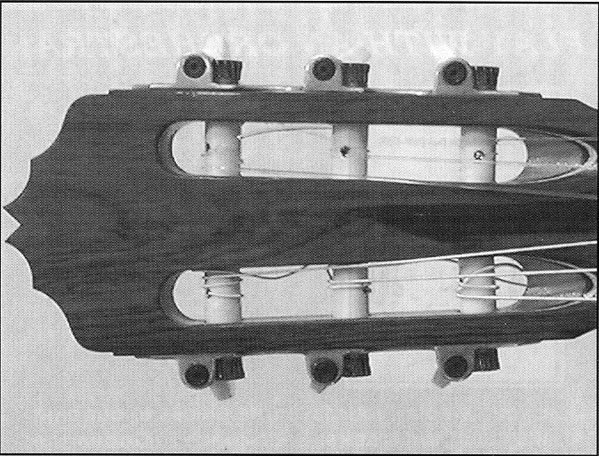 Flamenco guitar headstock.